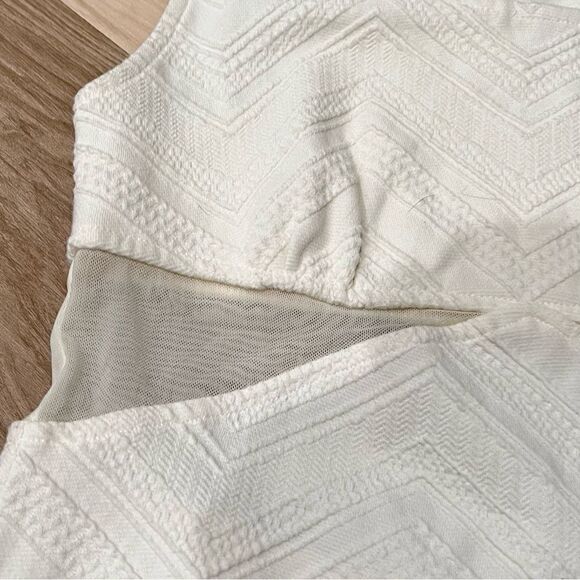 Free People Ivory Mesh Cutout Mini Dress Women’s XS - Picture 3 of 4